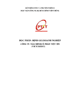 Báo cáo bài tập lớn môn Định giá doanh nghiệp đề tài "Công ty tài chính cổ phần Việt Tín (VIETCREDIT)"