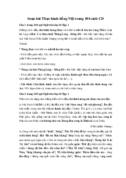 Soạn bài Thực hành tiếng Việt lớp 10 trang 104 sách Cánh Diều