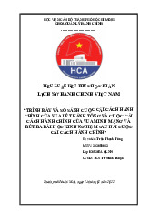 TIỂU LUẬN KẾT THÚC HỌC PHẦN LỊCH SỬ HÀNH CHÍNH VIỆT NAM | Học viện Hành chính Quốc gia