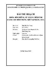 Bài thu hoạch: Khóa bồi dưỡng lý luận chính trị dành cho đối tượng kết nạp đảng Môn Tiếng trung | Trường Học Viện nông nghiệp Việt Nam