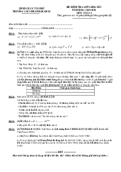 Đề thi giữa HK1 Toán 6 năm 2019 – 2020 trường THCS Phan Bội Châu – TP HCM