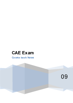 CAE Exam Course book Notes - CAE Vocabulary