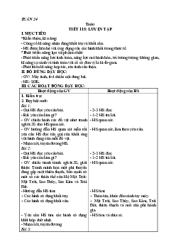 Giáo án Toán 2 sách Kết nối tri thức với cuộc sống (Cả năm) | Tuần 24
