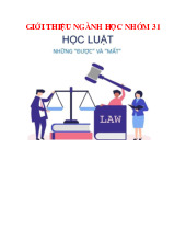 GIỚI THIỆU VỀ NGÀNH LUẬT - HỌC NHÓM 31 Môn: Pháp luật đại cương | Trường: Học Viện nông nghiệp Việt Nam