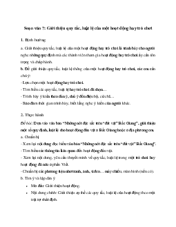 Giới thiệu quy tắc, luật lệ của một hoạt động hay trò chơi | Soạn văn 7 Cánh Diều