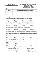 Đề thi cuối HK1 toán lớp 5 năm 2024 - 2025 Tiểu học Kim Đồng xã Trà My