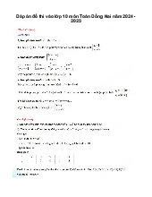 Đề thi tuyển sinh vào 10 môn Toán Sở GD&ĐT Đồng Nai năm 2024 - 2025