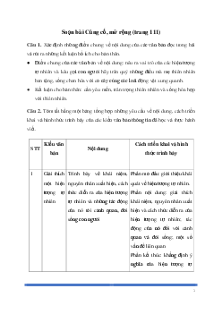 Soạn bài: Củng cố, mở rộng trang 111 Ngữ Văn 8 | Kết nối tri thức
