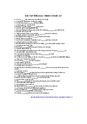 Bài tập Phrasal verbs có đáp án - English | Đại học công nghệ Sài Gòn