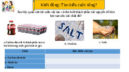 Giáo án điện tử Khoa học tự nhiên 7 bài 5 Chân trời sáng tạo : Phân tử, đơn chất, hợp chất