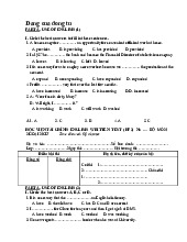 Tổng hợp đề ôn thi tiếng anh cơ bản 2 | Học viện tài chính