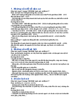 Giải SGK Địa lí 7 Bài 10: Dân cư, xã hội châu Phi - Chân trời sáng tạo