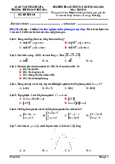Đề cuối kì 1 Toán 10 năm 2024 – 2025 trường THPT Đoàn Thượng – Hải Dương