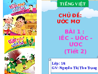Giáo án điện tử Tiếng việt 1 bài 1 Chân trời sáng tạo : Iêc uôc ươc