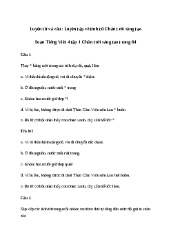 Soạn bài Luyện từ và câu: Luyện tập về tính từ - Tiếng Việt 4 Chân trời sáng tạo