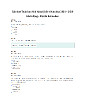 Khởi động - Bài thi thử online (có đáp án) - Sân chơi Toán học Việt Nam Khối 4 Năm học 2025 - 2026