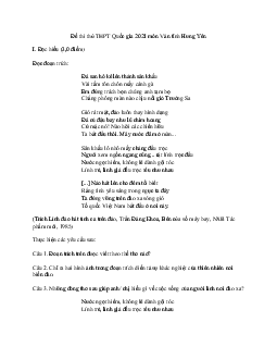 Đề thi thử THPT Quốc gia 2021 môn Ngữ Văn Sở GD&ĐT Hưng Yên