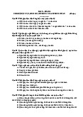 Câu hỏi trắc nghiệm chế độ sinh hoạt trong tuần - Giáo dục quốc phòng | Trường Đại học Tôn Đức Thắng