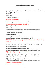 Câu hỏi trắc nghiệm môn Luật Kinh tế - Lưu ý quan trọng cho sinh viên