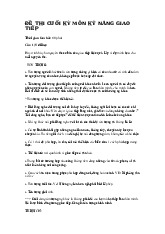 Đề cương môn Kỹ năng giao tiếp - Trường Đại học lao động -  xã hội.