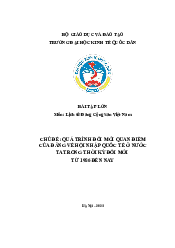 Quá trình đổi mới quan điểm về hội nhập quốc tế  ở nước ta - Lịch sử Đảng Cộng Sản Việt Nam| Đại học Kinh Tế Quốc Dân