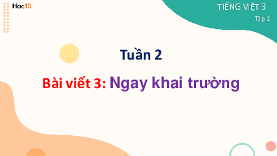Tuần 2 - Bài viết 3: Ngày khai trương (Tiết 3) | Bài giảng PowerPoint Tiếng Việt 3 | Cánh Diều