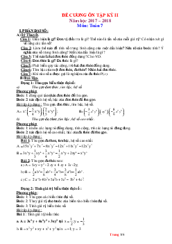 Đề cương ôn tập học kì 2 toán lớp 7