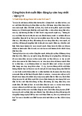 Công thức tính suất điện động tự cảm hay nhất - Vật lý 11