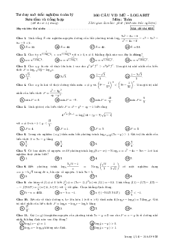 Top 160 câu vận dụng cao mũ – logarit ôn thi THPT môn Toán