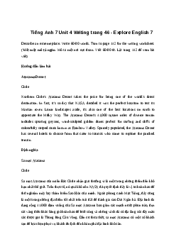 Giải Tiếng Anh 7 Unit 4: Writing | Explore English