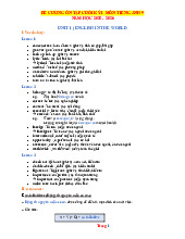 Đề Cương Ôn Tập Kỳ 1 Tiếng Anh 9 Smart World 2025-2026 Theo Bài Học Có Đáp Án