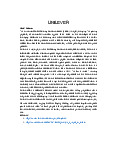 Unilever Report  - Tài liệu tham khảo | Đại học Hoa Sen