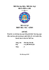Phân tích cơ sở lý luận của quan điểm phát triển | Bài thảo luận triết học Mác Lênin