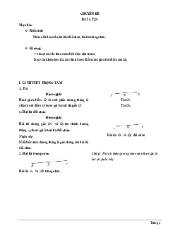 Chuyên đề tia Toán 6