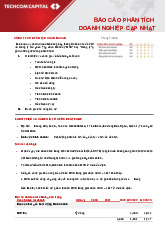 Báo Cáo Phân Tích Doanh Nghiệp Masan - Cập Nhật Tháng 2023 | Môn Phân tích hoạt động kinh doanh - Đại học Cần Thơ