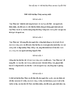 Kết bài Dục Thúy sơn của Nguyễn Trãi | Văn mẫu lớp 10 Kết Nối Tri Thức