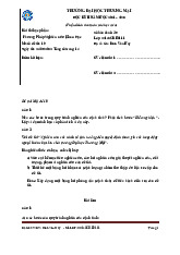 Bài Thi Học Phần: Phương Pháp Nghiên Cứu Khoa Học - Mã Đề 19 | Trường Đại học Thương Mại