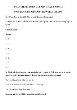 Tiếng Anh lớp 6 Unit 10 lesson 1 - Smart World
