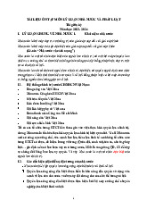 Đề cương ôn tập thi giữa kì Lý luận nhà nước là Pháp luật-Trường đại học Văn Lang