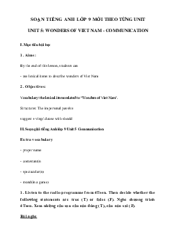 Unit 5 lớp 9 A closer look 2