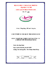 Báo cáo kết quả thực tập tại công ty Cổ phần mỹ phẩm Bảo Xinh | Đại học Tây Đô