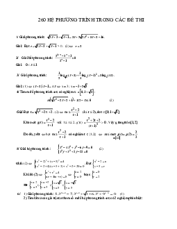 Tuyển tập 260 bài toán phương trình – Hệ phương trình – Bất phương trình trong các đề thi Quốc gia