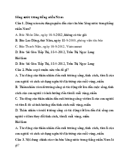 Soạn bài Tự đánh giá Sông nước trong tiếng miền Nam | Ngữ văn 11 Cánh diều