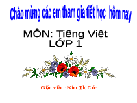 Giáo án điện tử Tiếng Việt 1 Tập 1 Bài 59 Kết nối tri thức: Ang, ăng, âng
