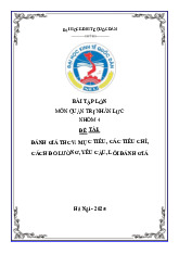 Bài Tập Lớn Môn Quản trị nhân lực | Đại học Kinh Tế Quốc Dân