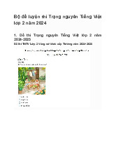 Bộ đề luyện thi Trạng nguyên Tiếng Việt lớp 2 năm 2024