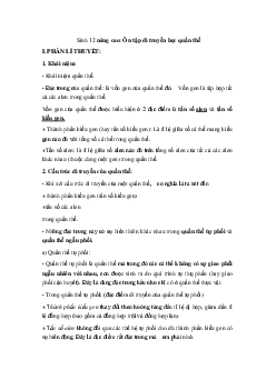 Sinh học 12 nâng cao: Ôn tập di truyền học quần thể