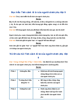 Soạn bài Tình cảnh lẻ loi của người chinh phụ | SGK Ngữ Văn 9 Cánh Diều (Tập 1)