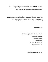 Đề cương môn công nghệ phần mềm- Trường Đại học bách khoa - Đại học đà nẵng.