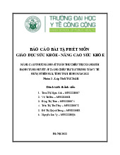 Báo cáo bài tập hết môn môn Giáo dục nâng cao sức khỏe | Đại học Y Tế Công Cộng